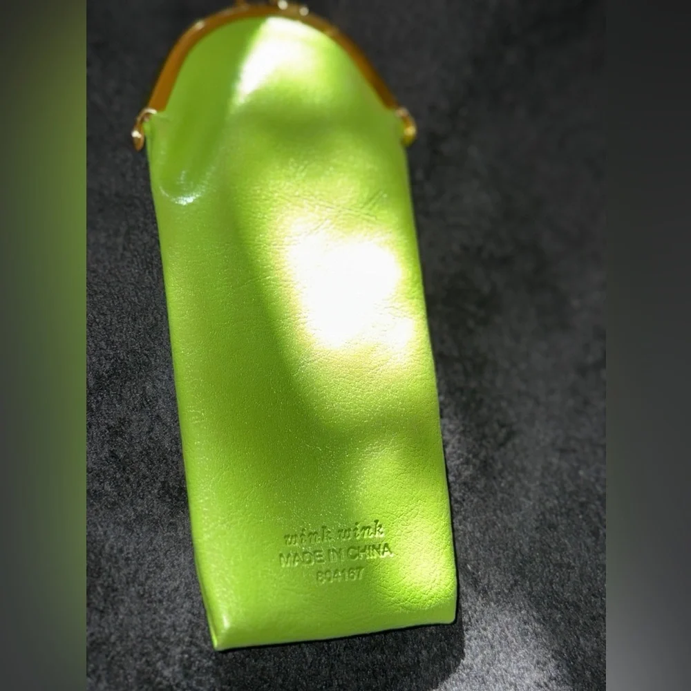 Kate Spade Lime Green Glasses Case with Gold Accents - Picture 5 of 12